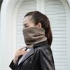 Unisex Solid Cashmere plīša silts ziemas gredzenu šalle sievietēm vīriešiem trikotāžas pilna sejas maska ​​Snood kakla šalles Bufanda biezs izpūtējs jauns