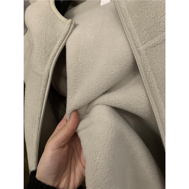 Men's 600G Double-Sided Fleece Hooded Jacket for Fall and Winter
