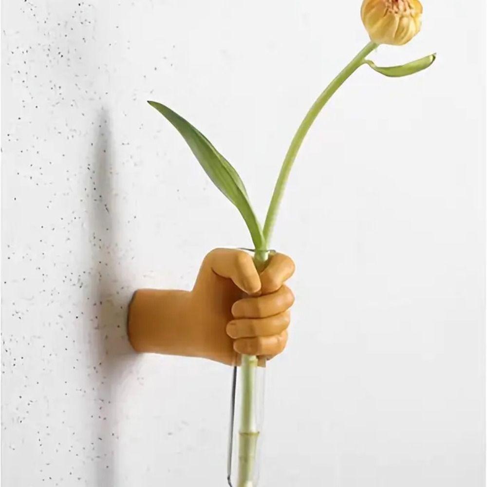 Wall Mounted Simulations Hand Flower Vase Art Wall Sculpture Hand Vase  Home