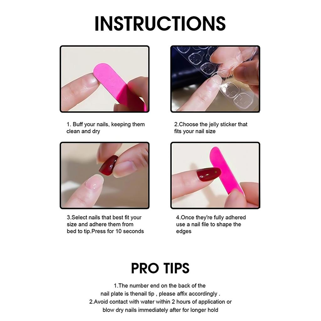 Polka Dot Lines Pink Square False Nails 24 Pieces Fashionable Design For DIY Manicure