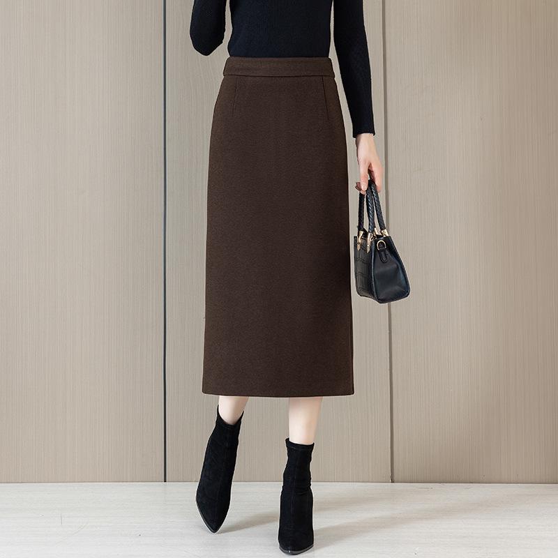 Women's High Waist Loose Midi A-line Skirt - Fashionable & Slimming, 2025 Autumn/Winter Collection