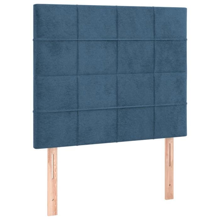 VidaXL Bed Frame with Headboard Dark Blue 80x200 Cm Velvet3125725