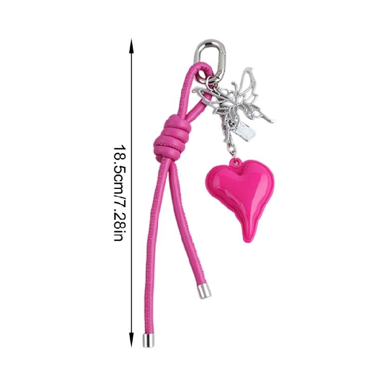 Elegant Phone Charm Bows Bag Pendant for Backpack Purseand Handbag Wallet Stylish Heart Keychain Accessory for Women