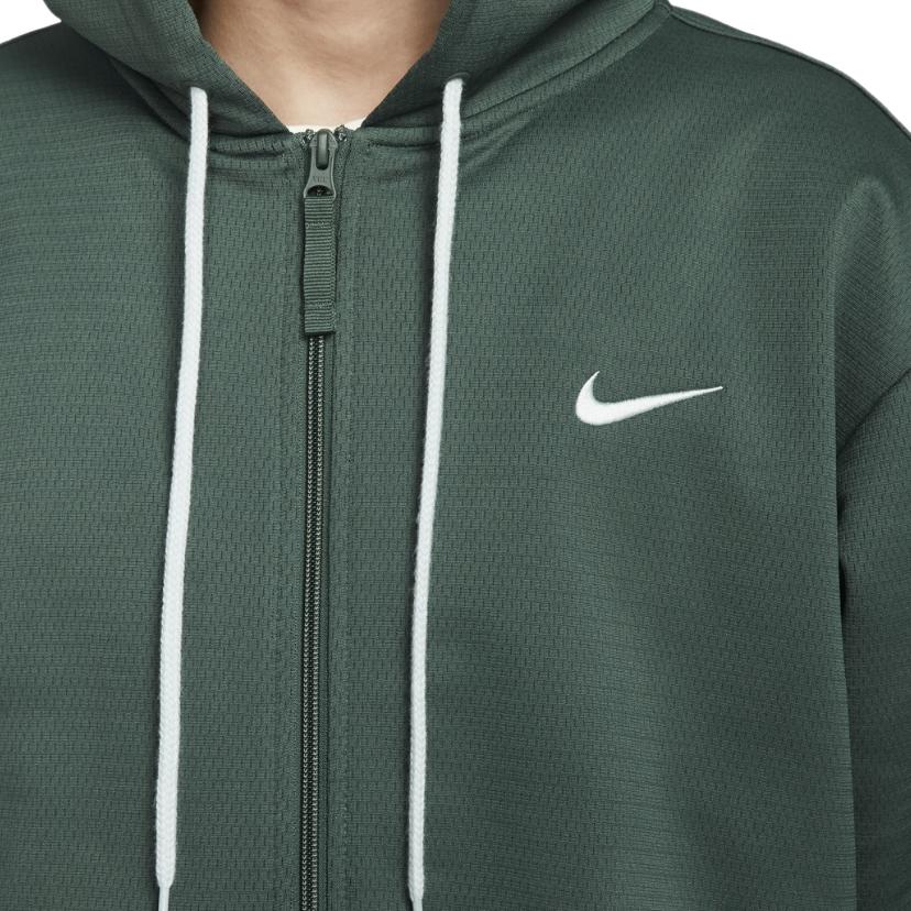 Nike Therma-Fit Jednobarevná Mikina s Kapucí na Zip Ležérní Dlouhý Rukáv Pánská mikina Zelená FB7116-338