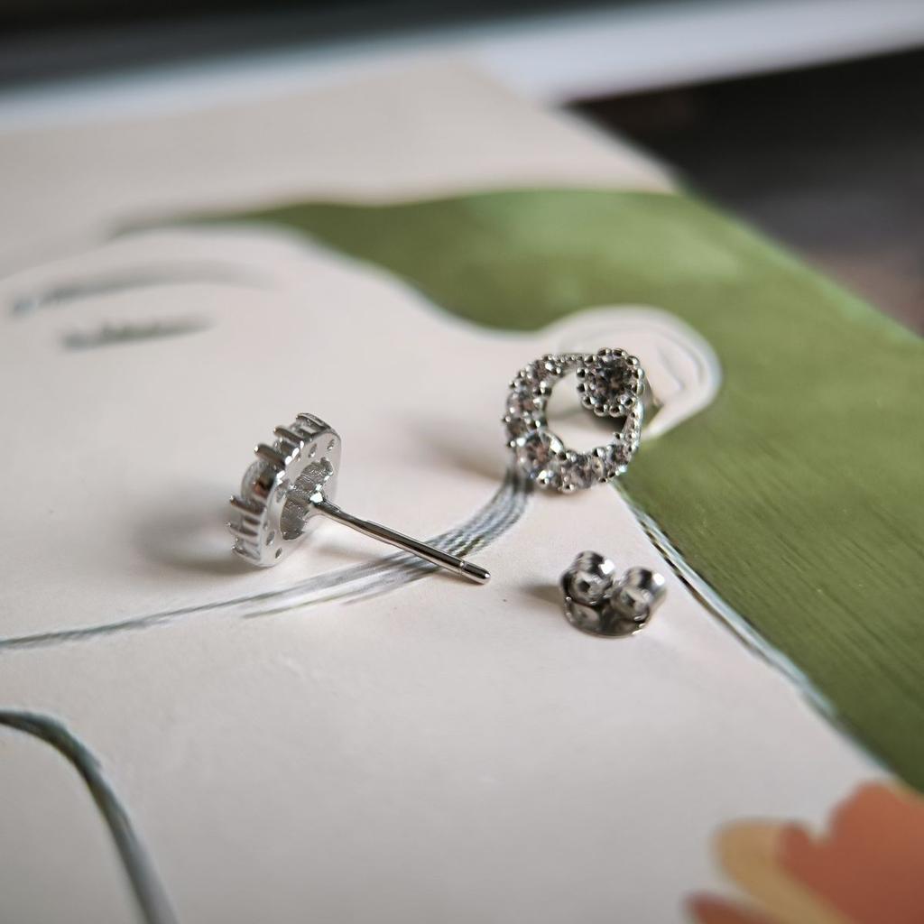 Silver Earrings with Cubic Zirkonia (2186120)