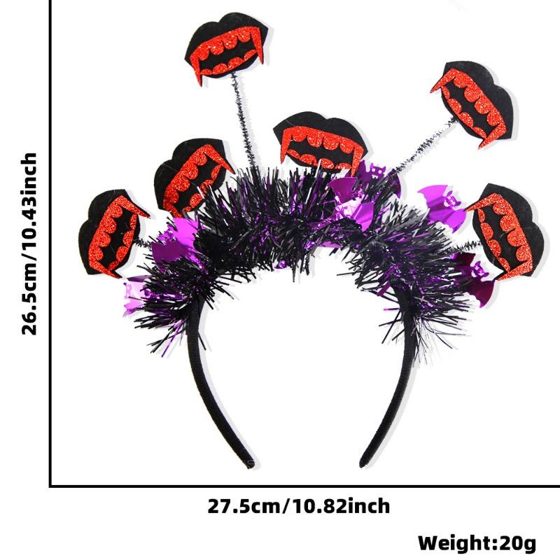 New Halloween Headband, Pumpkin Spider Top Headband, Ghost Party Decoration Funny Radial Colored Strip Headdress