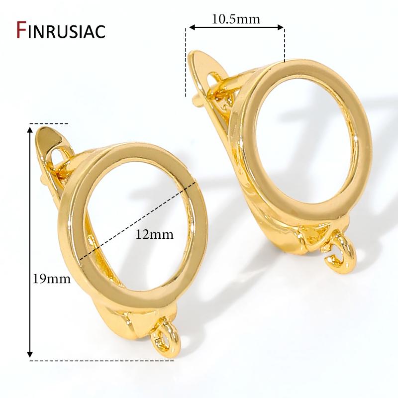 18K Gold Plated Shvenzy Earwires,Brass Metal Earring Hooks Clasps,Earring Fixtures,DIY Jewelry Materials Accessories