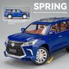 1:24 Lexus LX570 Alloy Off Road SUV Diecast Metal Model Sound and Light Toy Collect Hobby Model Ornaments Gift For Friend Boys
