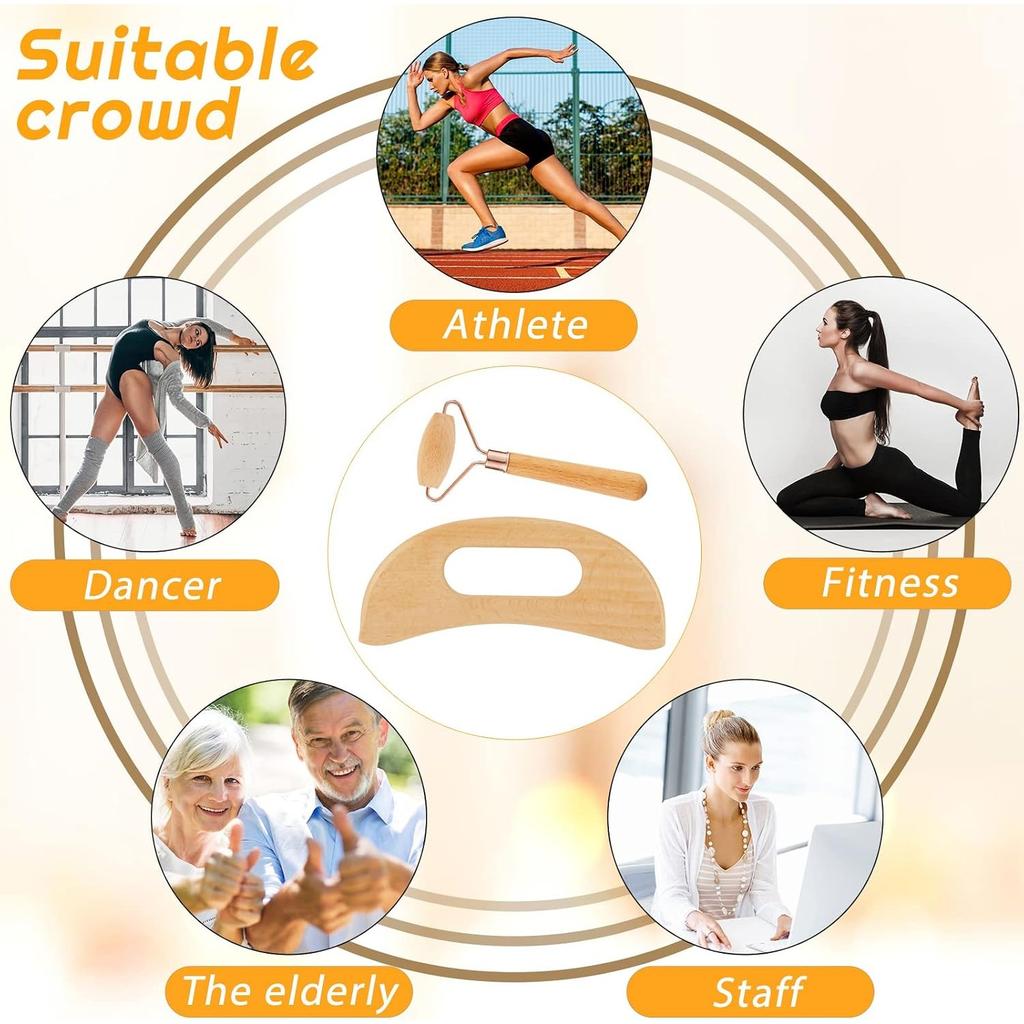 Ensemble d'outils de massage Maderothérapie 16-en-1 pour la sculpture corporelle, le drainage lymphatique, les outils de thérapie Maderoterapia, soulagement des douleurs musculaires, visage pour femmes