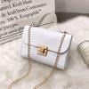 Single Shoulder Women's Bag, Versatile Messenger Fashion Embossed Lock Chain Small Square Bag