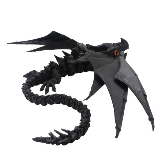 3D Printed Winged Dragon Figurine Movable Joints Flying Dragon Figure Articulated Dragon Model Fidget Toy Desktop Decoration Ornament