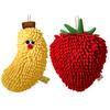 Cute Fruit Hand Towel Fuzzy Strawberry Banana Towel Absorbent Chenille Soft Puff Towel with Hanging Loop