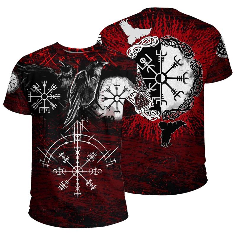 

Уличная мужская футболка в стиле хип-хоп с принтом новейшего символа викинга, свободная одежда с 3D-принтом, летние свободные топы с коротким рукавом в стиле Харадзюку 6XL