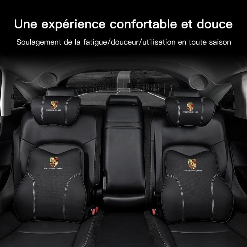 Supporti per Sedili Auto Cuscino Lombare Poggiatesta Cuscino Lombare Per Porsche Panamera Taycan 911 718 Macan Cayenne Boxster Cayman 918