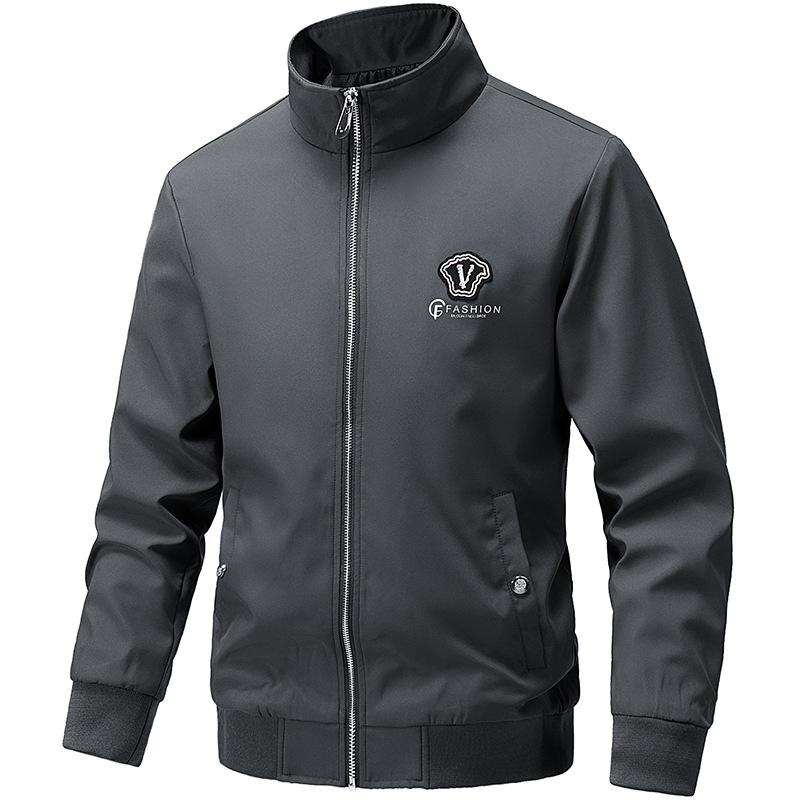 Autumn and Winter New High-end Coat Men Handsome Casual Collar Jacket Men's Shirt Baseball Uniform.