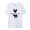 Vintage Chicken Vs Cow Tshirt Printed Tee Shirts Vintage High Quality New Tops Adult Clothing Oversize