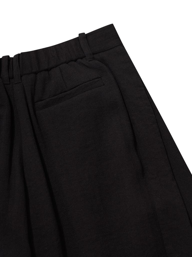 OLZEN Women'S Linen-Like Half Pants_Zlg2Ph2301Bk