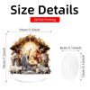 Nativity Scene White 2D Flat Jesus Acrylic Tabletop Decor ,Home,Office,Cafe,room,Studio, Desktop Ornament Christian Religion Kit