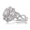 2026 New Flower Shaped Cubic Zirconia Ring for Women, 925 Silver Plated, Sparkling Hollow Luxury Engagement Wedding Jewelry Gift