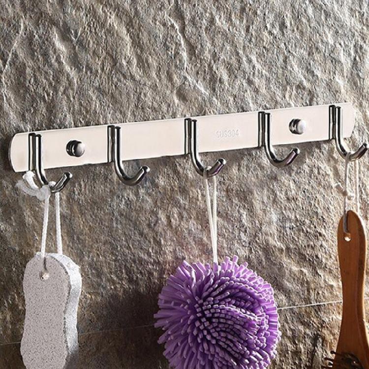 Multipurpose Stainless Steel Hook Rack Practical Hook Rail Elegant Hangers for Hanging Towels Clothes In Any Room
