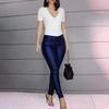 Leggings in Pelle Dimagranti a Vita Alta da Donna - Pantaloni in PU Lucidi, Skinny, Best-Seller per il 2025