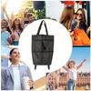 Shopping Grocery Bag With Wheels Reusable Wheeled Shopping Bag Large Capacity Organizer Cart Pouch For Picnics Home Camping