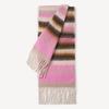 Tassel Stripe Wool Scarf Mohair Long Shawl Elegant Winter Cashmere Scarves  Student