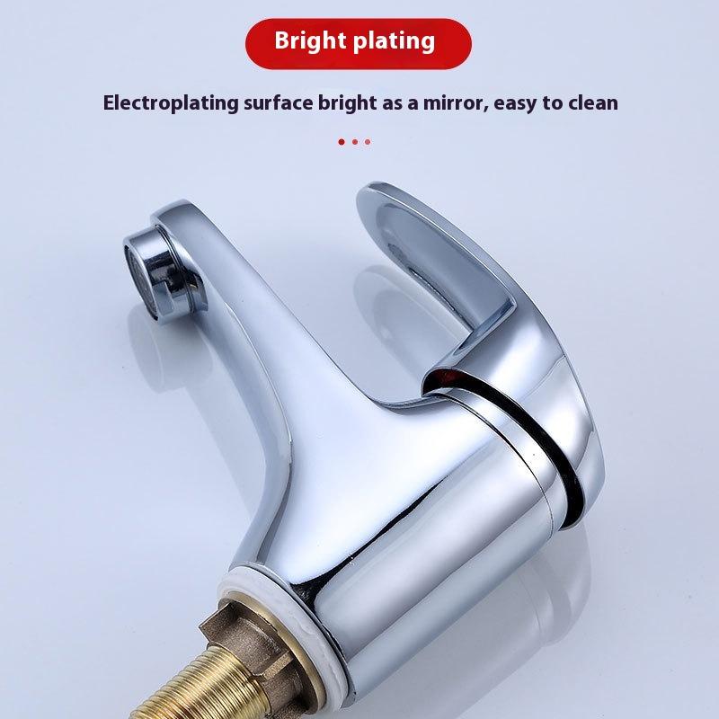 Chromed Bathroom Faucet Hot and Cold Water Basin Face Wash Tap Deck Mounted Basin Mixer Water Taps Bathroom Accessories
