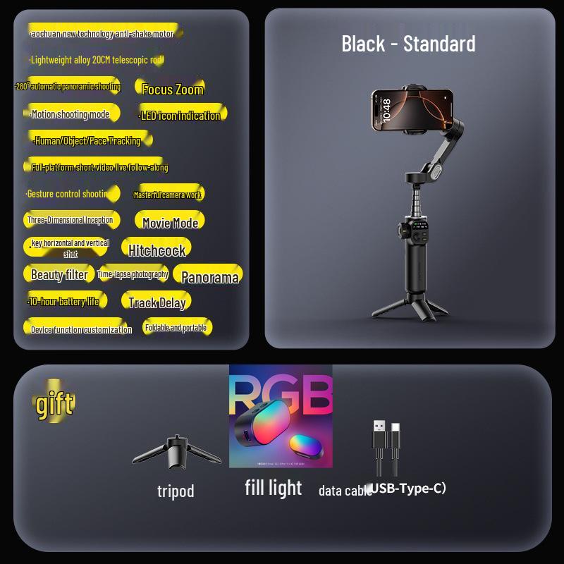 Oikawa Smart X2 Handheld Gimbal: Three-Axis Mobile Stabilizer with AI Tracking for Live Streaming