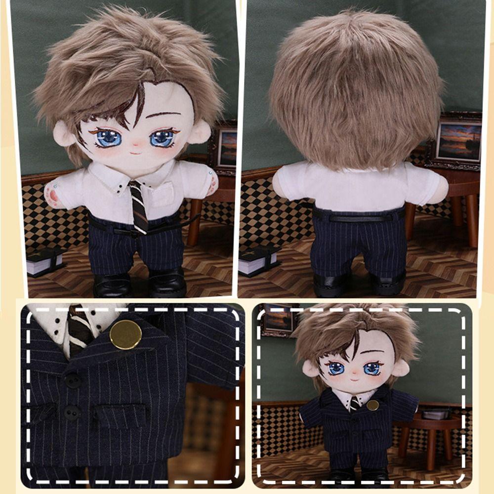Fashion Suit Shirt Plush Doll's Clothes 20cm Doll Clothes Doll Tops Pants Cotton Doll Outfit