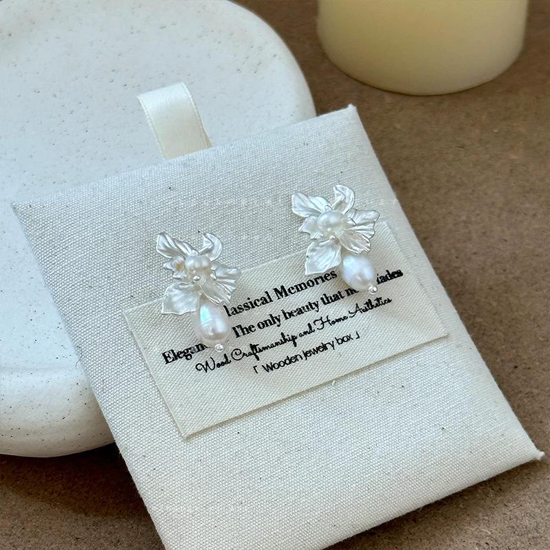 2025 Trendy Korean Micro-Inlaid Zircon Bow Earrings with S925 Silver Needle and Pearl for Women