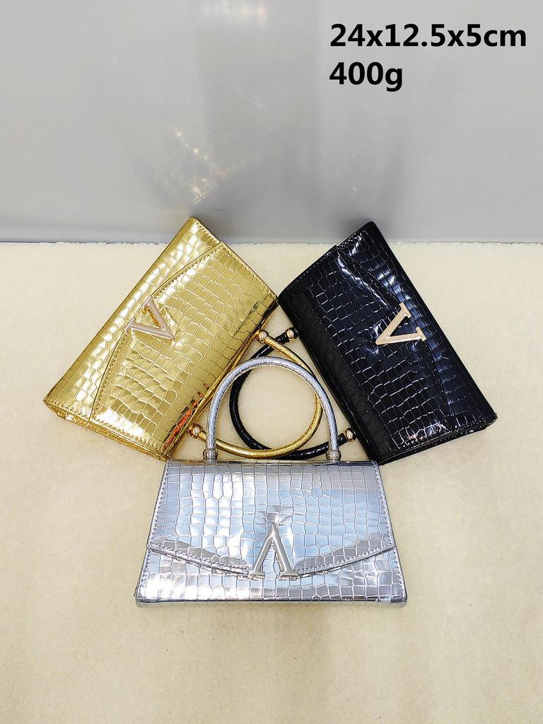 Trendy Crocodile-Pattern Leather Handbag - Versatile Shoulder, Evening & Crossbody Bag