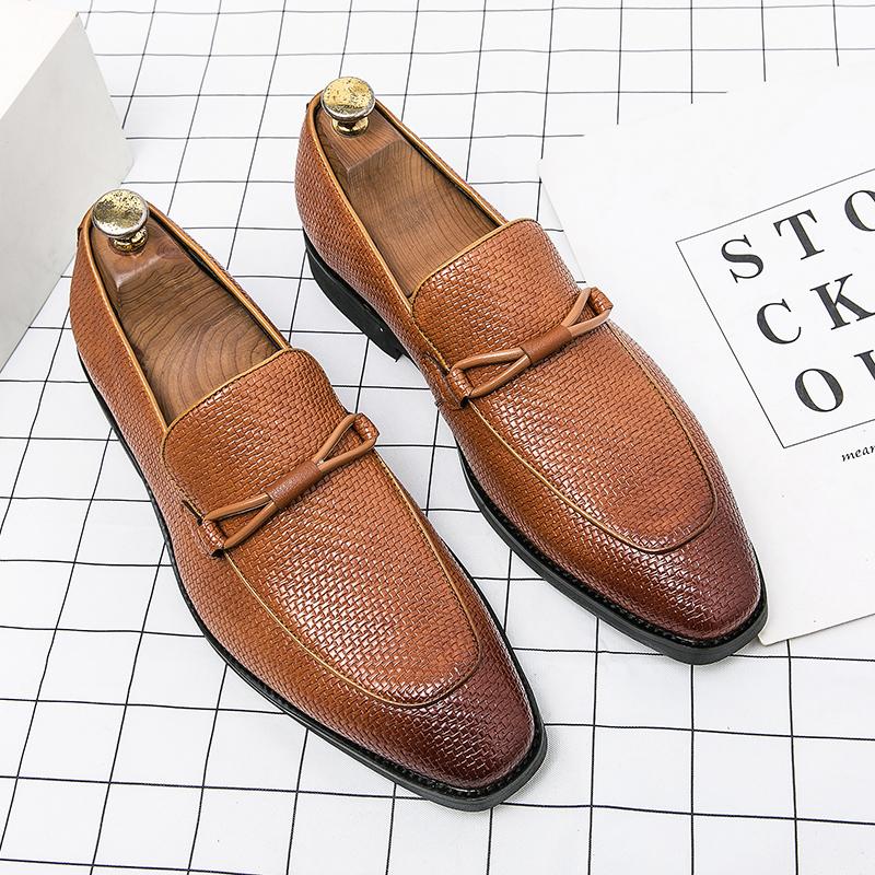 

Мужская повседневная обувь из натуральной кожи, удобная обувь ручной работы, плетеная, на плоской подошве, для вечеринок, офиса, мужские туфли, лоферы 48 жёлтый