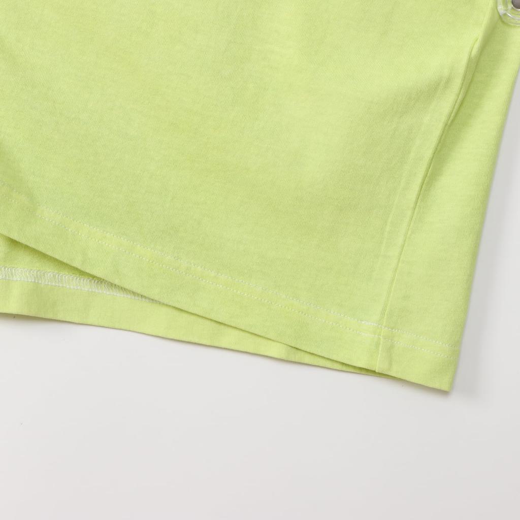 Champion Short Sleeve Crew Cotton USA Rubber Lime Kids' T-Shirt, Neck, 100% LooseFit, Print, Girls' Casual, Mist, CK-B319