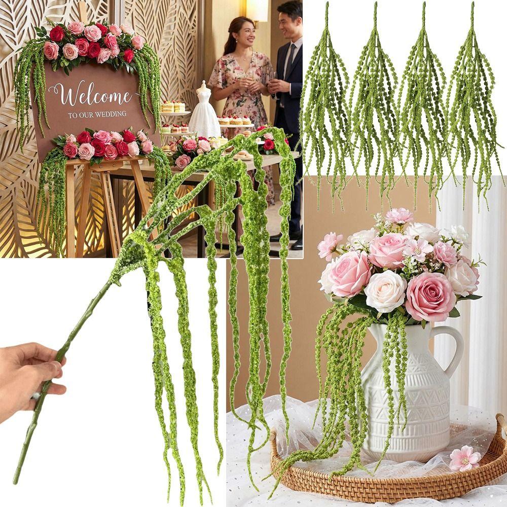 Fleur Artificielle Multicolore à Longues Pointes Mousse Florale Suspendue Amarante Ornement de Bureau
