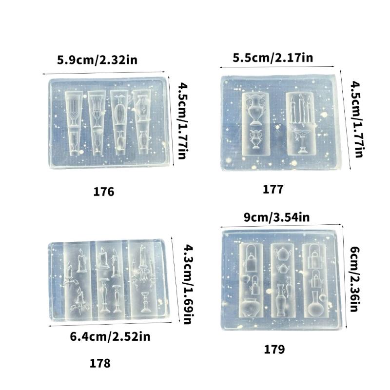 3D Floral Silicone Mold For Nail Art And Jewelry Crafting Reusable Elastic Carving Tool With Candle Vase Designs