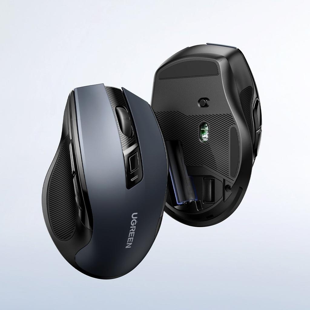 Ugreen MU006 Dual-Mode Wireless Mouse – 2.4GHz USB/Bluetooth 5.0, 4000 DPI Precision, Black
