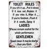 HD Tin Sign Funny Bathroom Humor Vintage Metal Wall Art Retro Toilet Decor Set