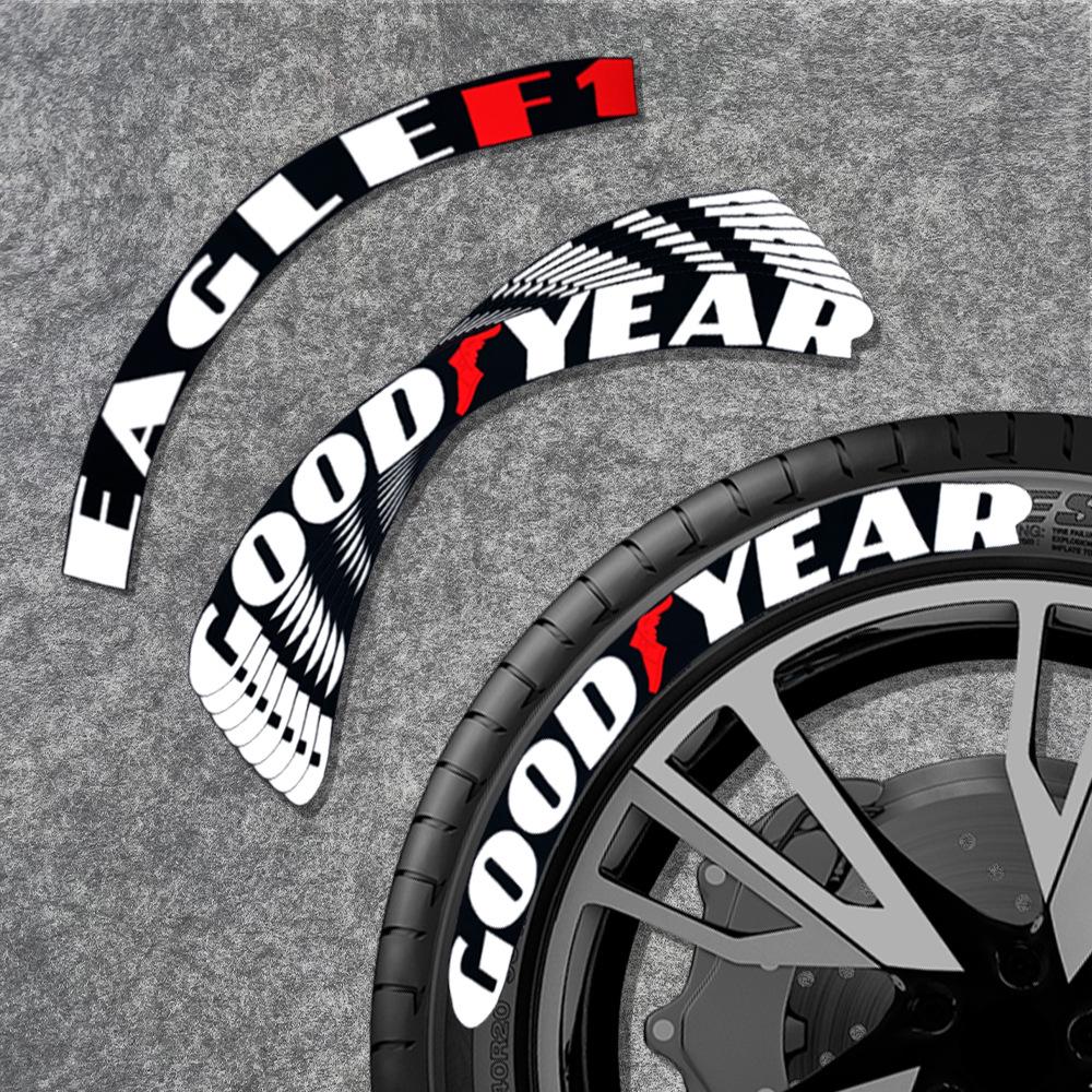 One-Piece Reflective 3D PVC Tire Letter Sticker - Personalized Car Modification