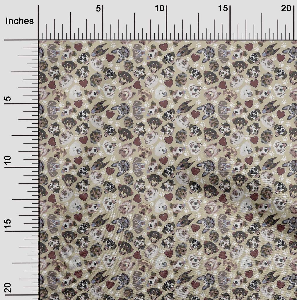oneOone Cotton Flex Brown Fabric Cactus Diy Clothing Quilting Fabric Print Fabric By Yard 40 Inch