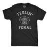 Mens Funny T Shirts Feelin Feral Sarcastic Halloween Werewolf Graphic Tee for