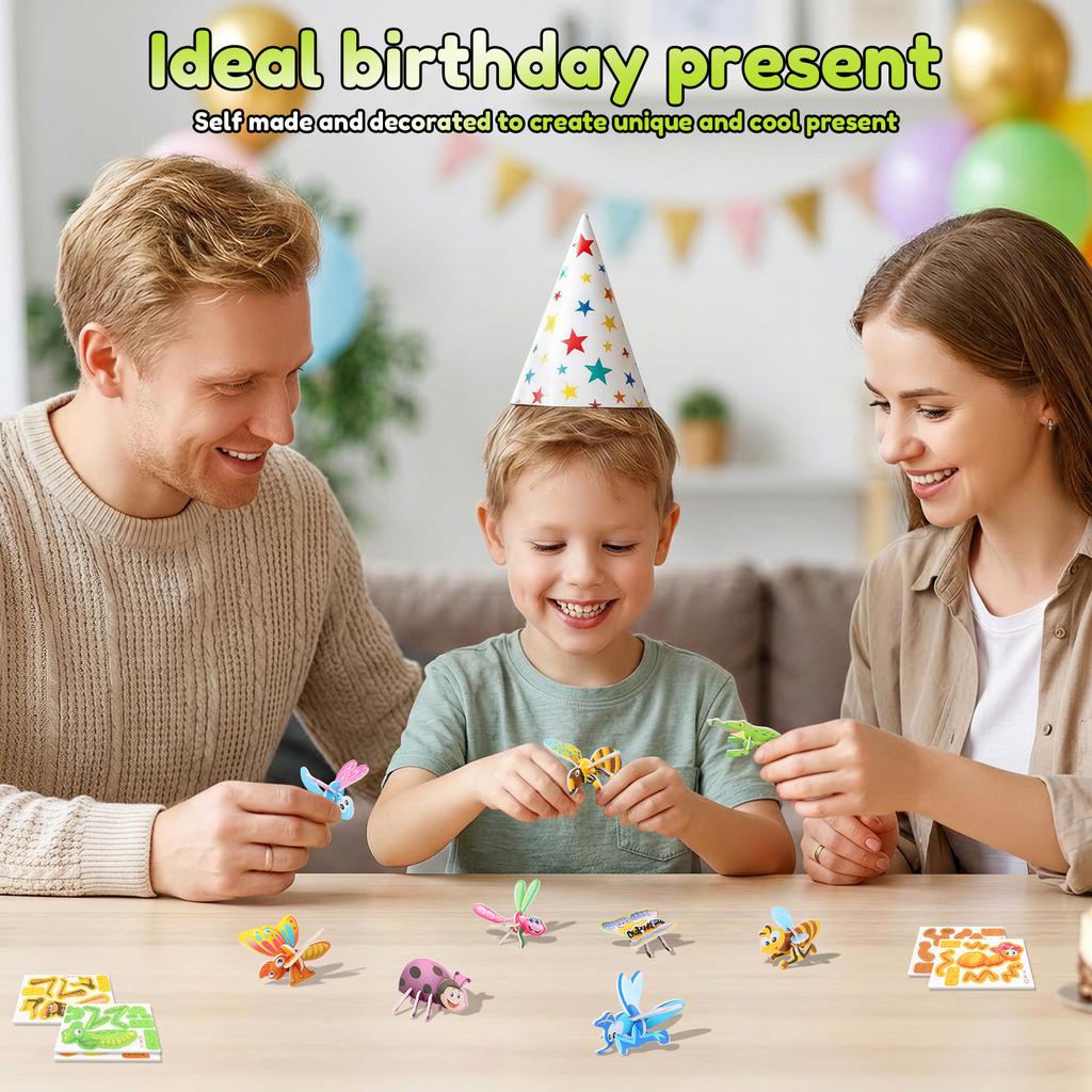 25Pcs Cartoon Animal DIY Paper Jigsaw Educational Puzzles Toy Kid Birthday Party Favors Kindergarten Rewards Children's Day Gift