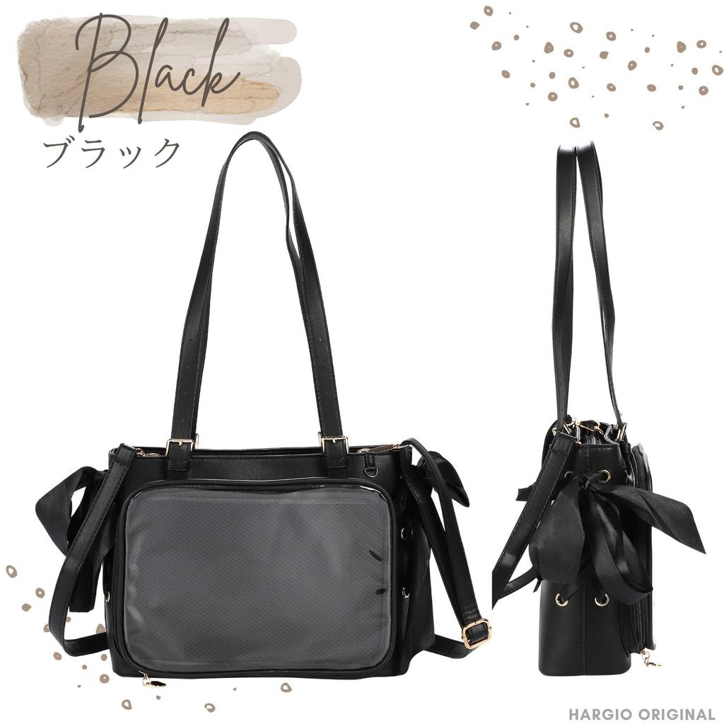 Harugio Ita Bag, Stylish Ita Bag Tote Bag, Shoulder Bag, Otaku Activity Bag, Adult, Black and White, Doesn't Look Like an Ita Bag, Cute Leather Look,