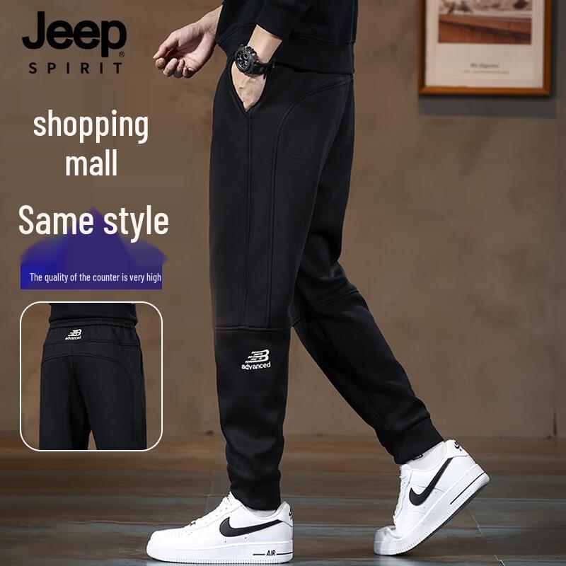 

JEEP SPIRIT Men s Autumn/Winter Tapered Casual Sweatpants XL (Recommended 120-140)