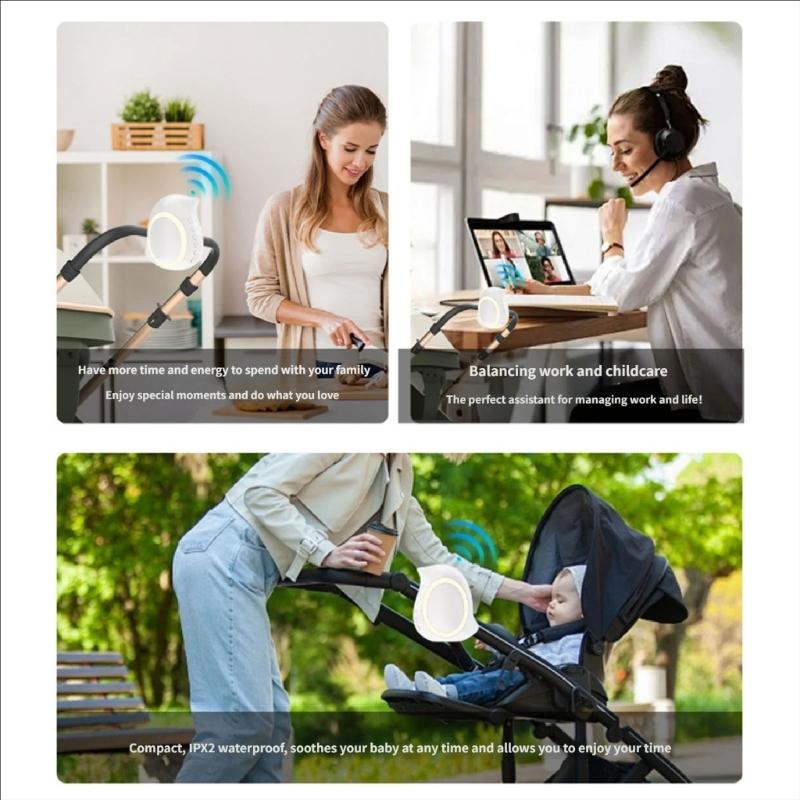 5 Gear Adjustable Speed Rechargeable Rocker Strollers Rocker Rocks All Strollers Pram and Pushchair Baby Sleep Soother Aid