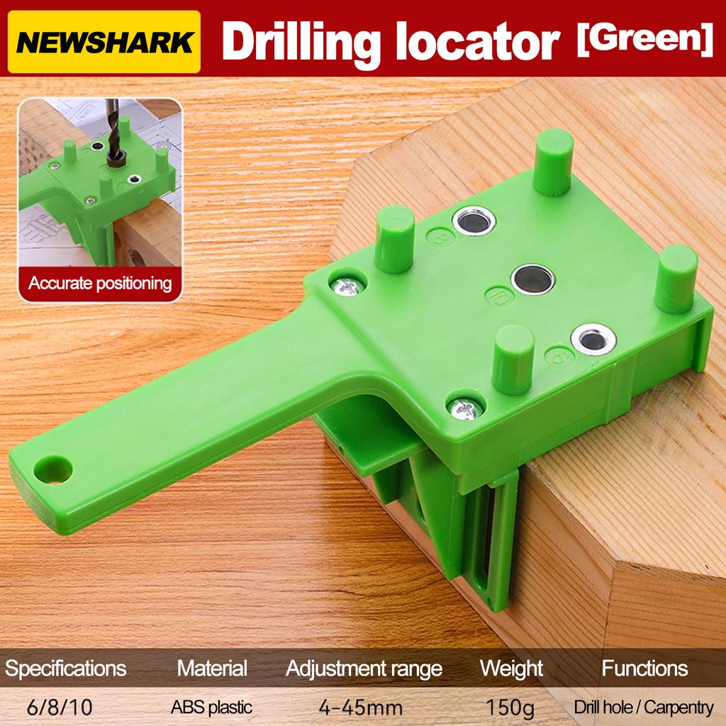 Woodworking Dowel Handheld Drill Guide and Hole Saw Tool 6/8/10mm Drill Bit For Carpentry Straight Hole Locator Clamp