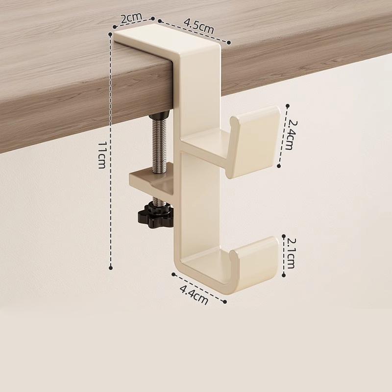 Thickened Adjustable Desk Edge Hook Headset Desk Hanger Backpack Storage Hanging Hook Holder Punch-free Home Office Organizer