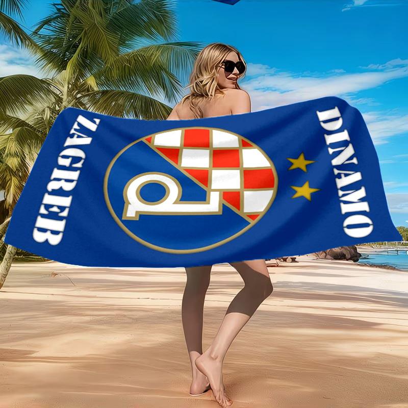 Asciugamano da Spiaggia Dinamo Zagabria Basket, Asciugatura Rapida, Facile da Curare, Adatto Sia per il Fitness che per le Vacanze al Mare, Essenziale Sportivo