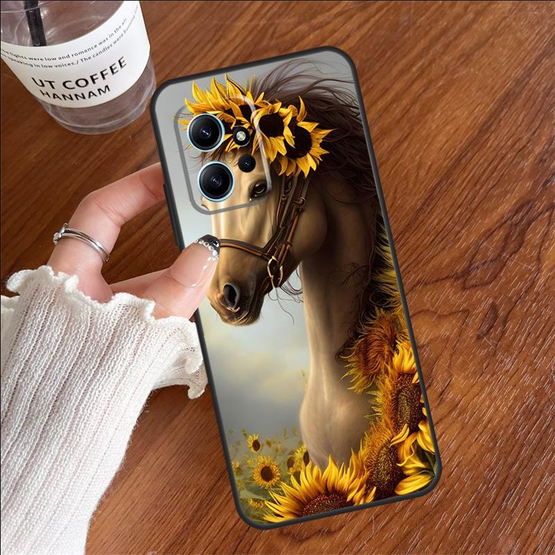 Beautiful Yellow Sunflower Case For Xiaomi Redmi 14C 13C 12C 10C Redmi Note 14 13 11 9 10 12 Pro 9S 10S 11S 12S Cover