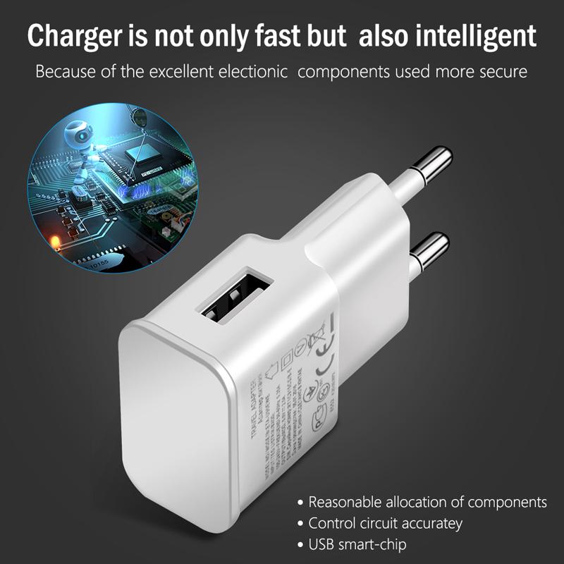 10Pcs 5V 2A USB Charger Travel Wall EU Plug Power Bank For Samsung A12 A32 A52 A72 5G S10 S9 S8 + S7 S6 S5 Mobile Phones Charger